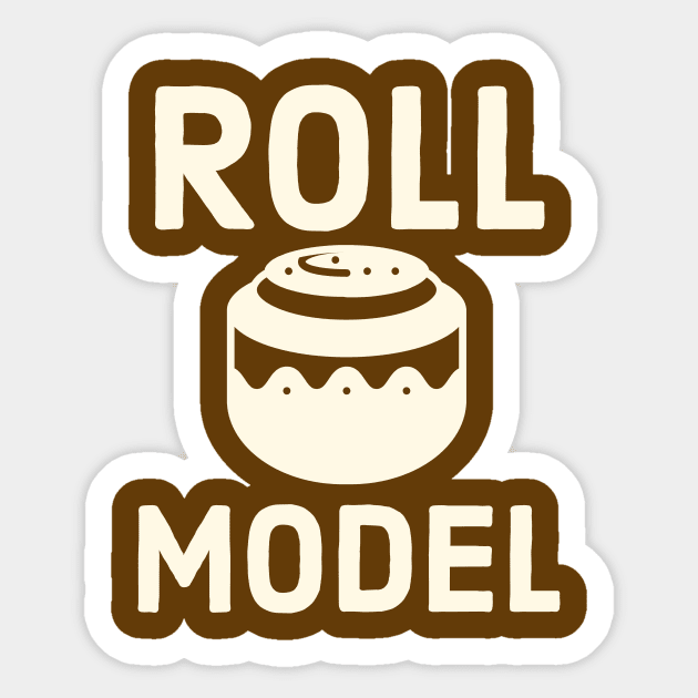 Cinnamon Roll Roll Model for Girls Pastry Chef Sticker by PodDesignShop